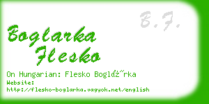 boglarka flesko business card